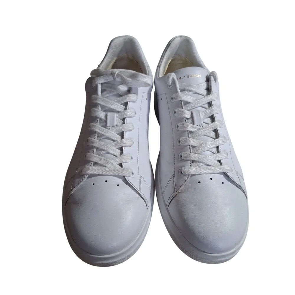 Tory‎ Burch Howell Court Titanium White Womens Size 11 Preppy Luxury Sneakers